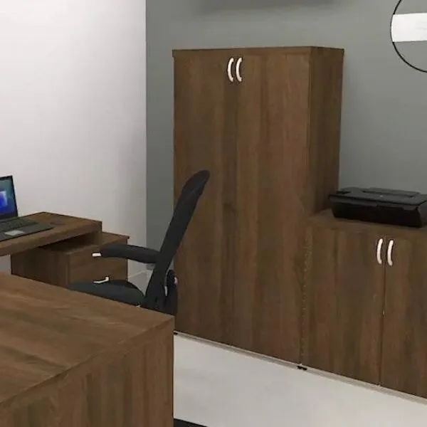 Armário 2 Portas 3 Prateleiras Natus 40mm Bramov Móveis
