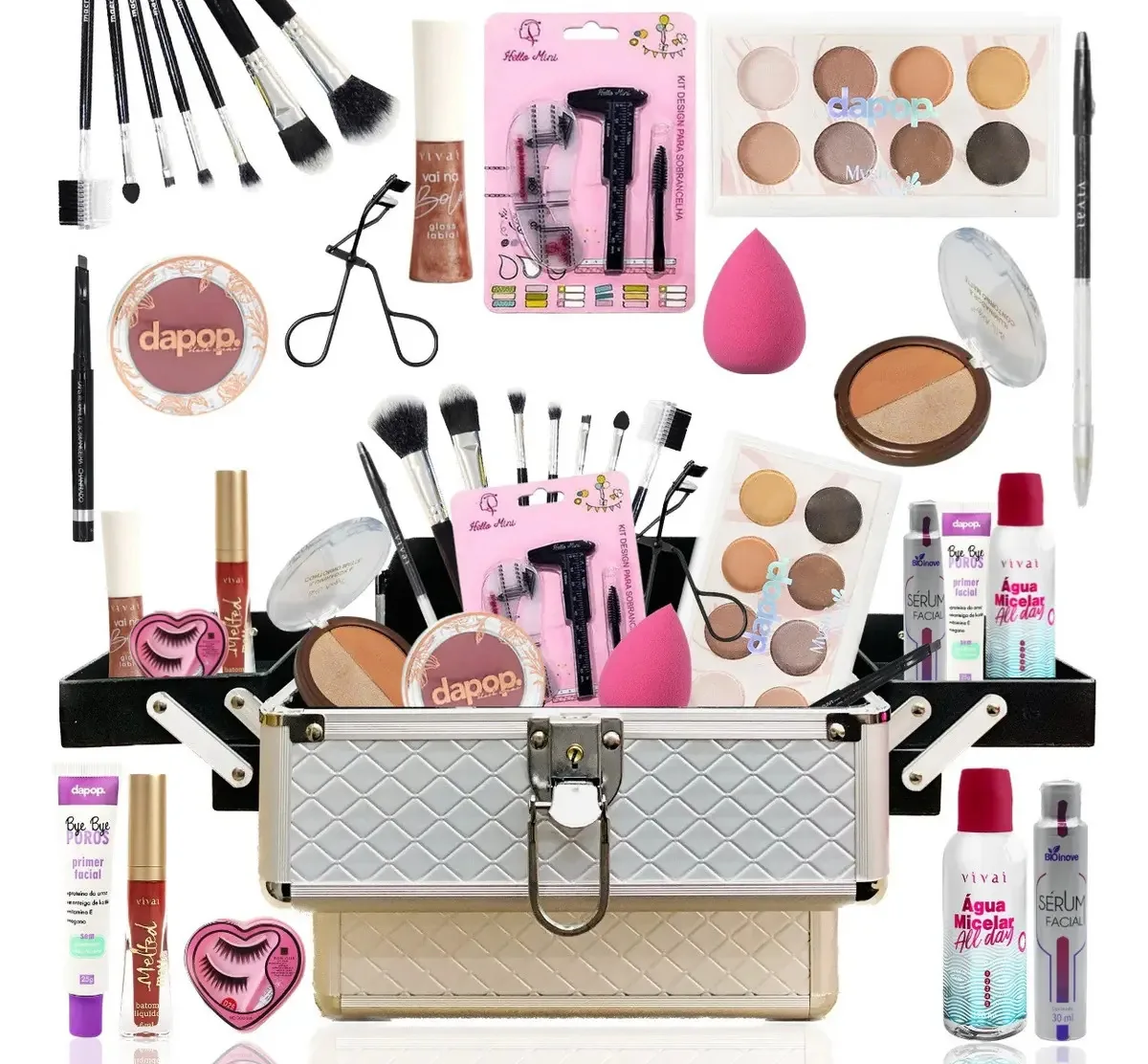 Maleta Kit Maquiagem Profissional Completa Ruby Rose