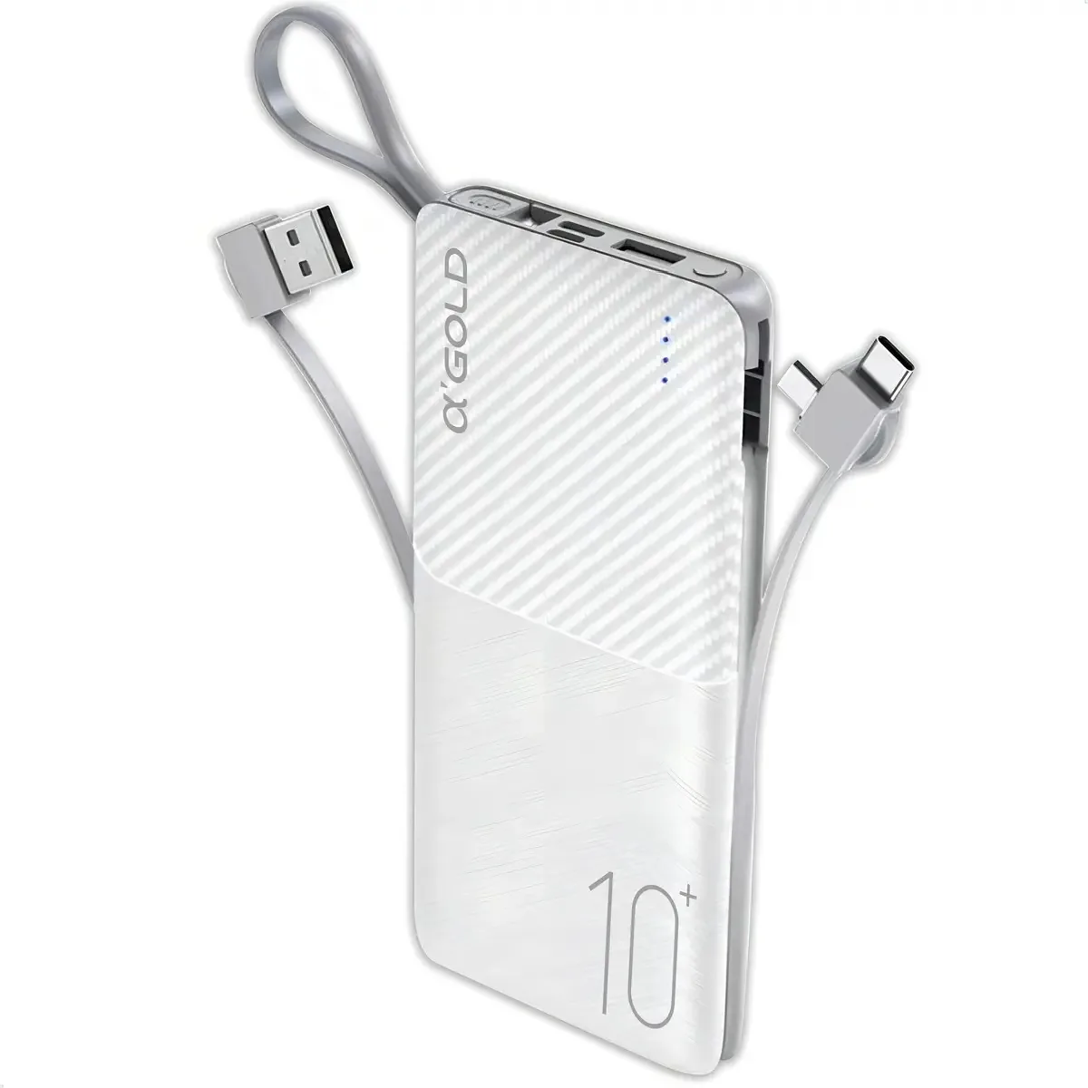 Carregador Portatil Power Bank 10000mah Universal Cor Branco