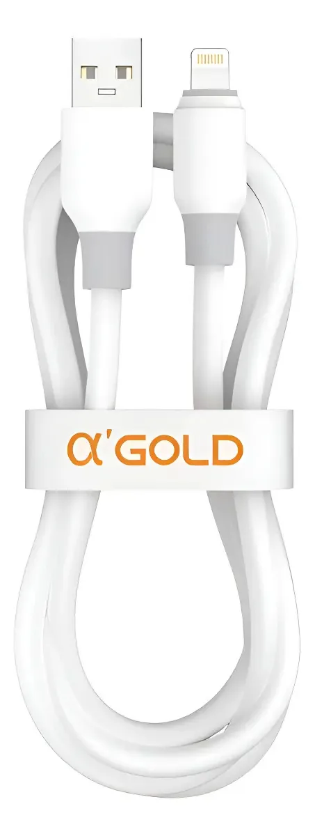 Kit 10 Cabos Carregamento Rápido Reforçado A´gold Usb-ios Cor Branco