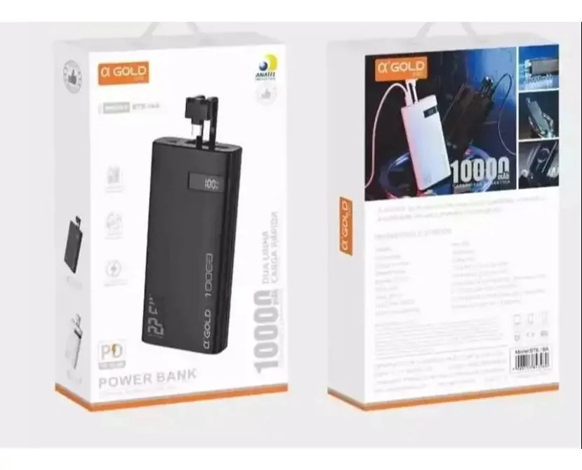 Carregador Portátil Power Bank 10000mah Bte-16a Agold