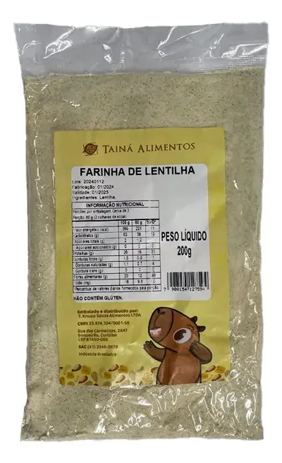 Farinha De Lentilha Tainá Alimentos 200g
