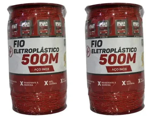 Cerca Elétrica Rural Agro 15x6 500m Sentinela Kit Com 02 Un Fio Eletroplástico