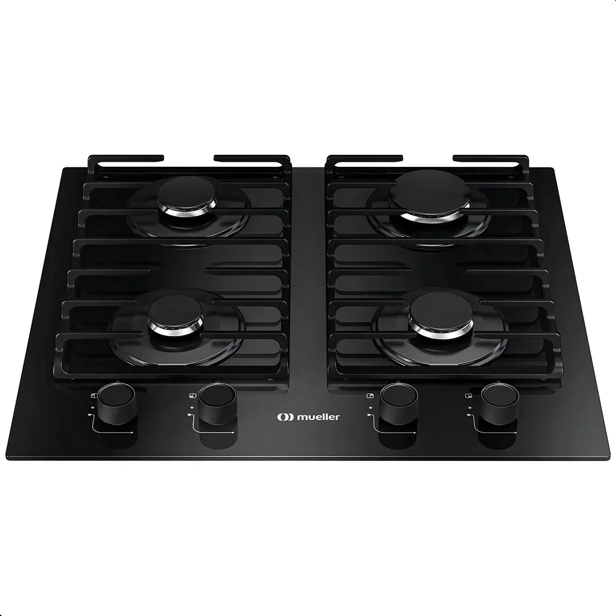 Cooktop Mueller 4 Bocas 59cm Com Grade Dupla Mcg4bm Bivolt