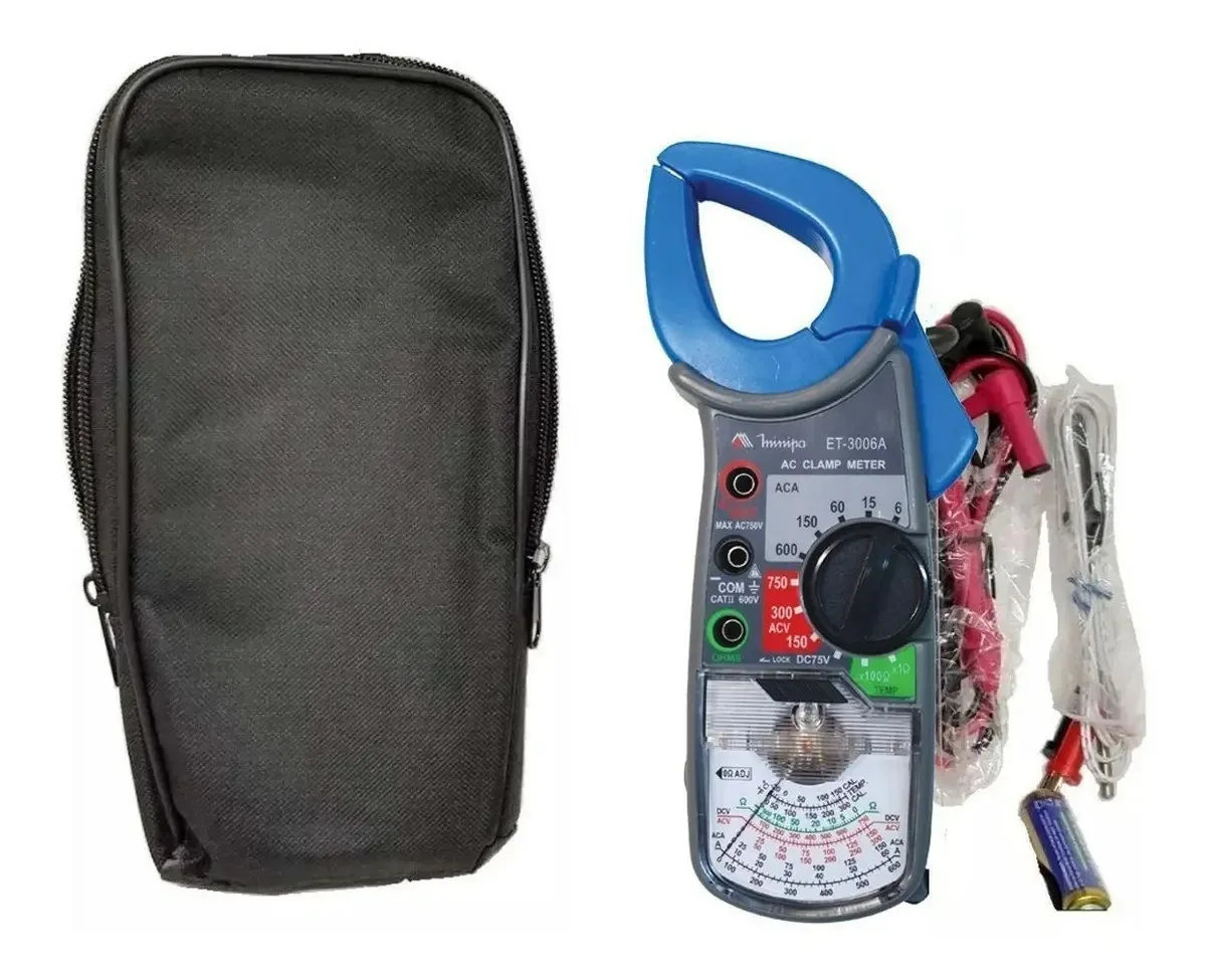 Alicate Amperímetro Analógico Profissional Minipa Et-3006a