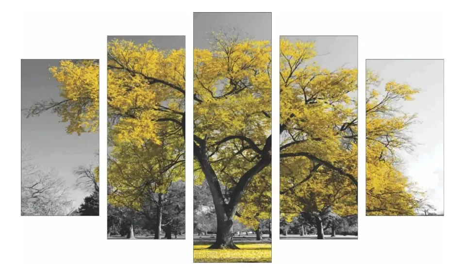 Quadro Decorativo Árvore Amarela 5