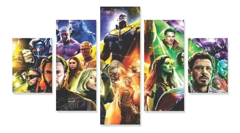 Quadro Decorativo Vingadores Ultimato 114x65