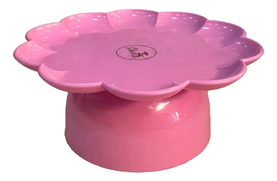 Boleira Flor com Pé Rosa para Doces e Festas