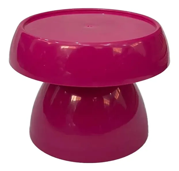 Boleira Plástica Cogumelo So Boleiras Fúcsia 12cm Para Doces e Bolos