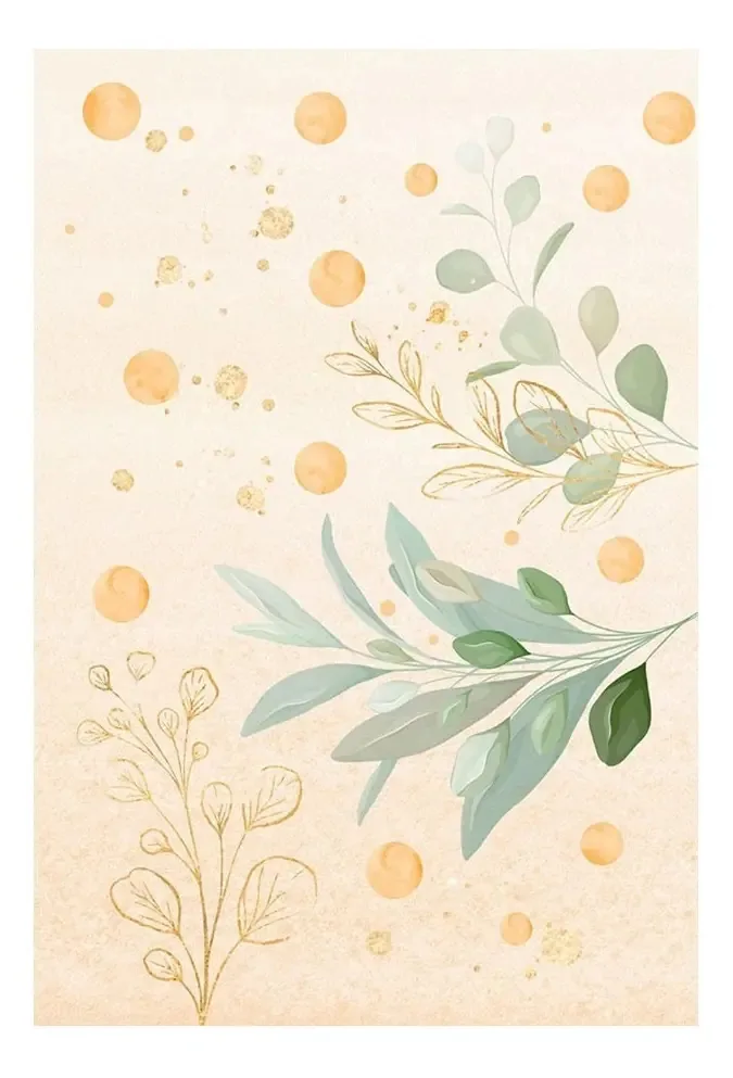 Painel Festa Retangular Folhagem Casadinho Tecido 1,5x2,2m
