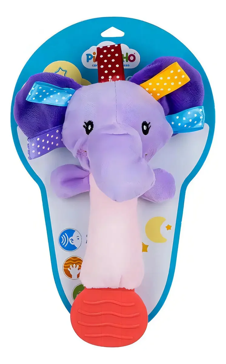 Chocalho C/ Mordedor Roxo/elefante 90411