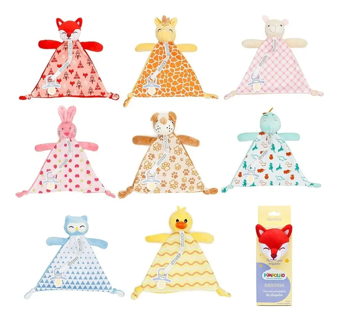 Bebê Naninha Pelúcia Macia Animais Bichinhos Pimpolho Cor Bege/cachorro