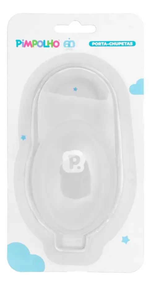 Porta Chupeta Unissex Pimpolho Transparente
