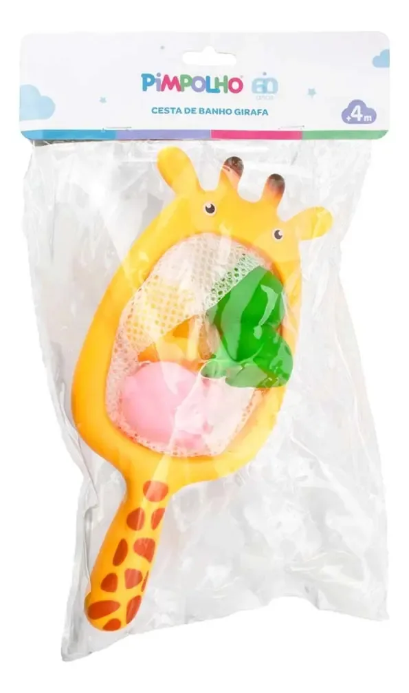 Cesta Girafa Com Bichinhos Unissex Pimpolho Laranja