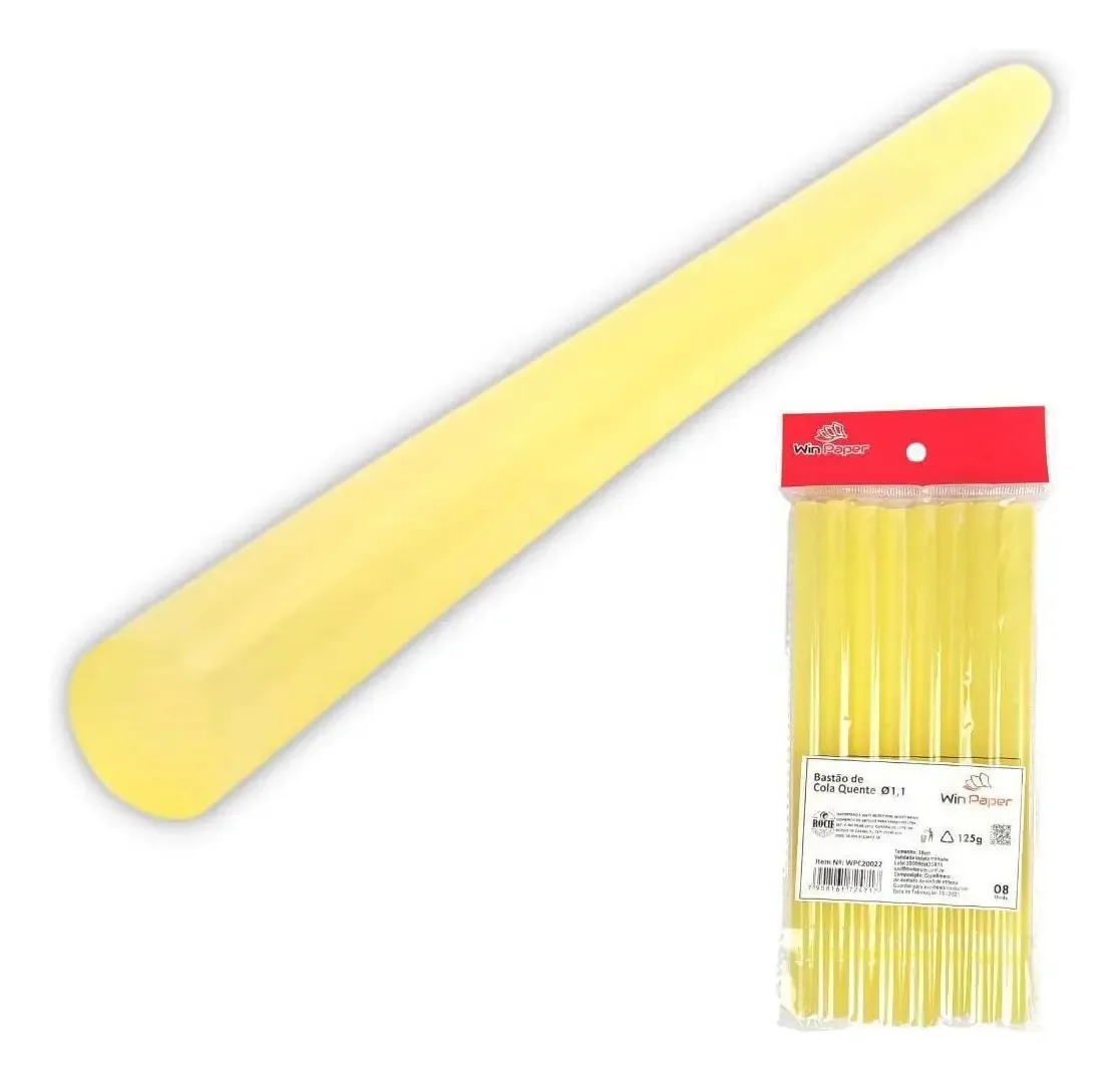 Bastao Cola Quente 11mm Kit Com 8 Unidades 18cm