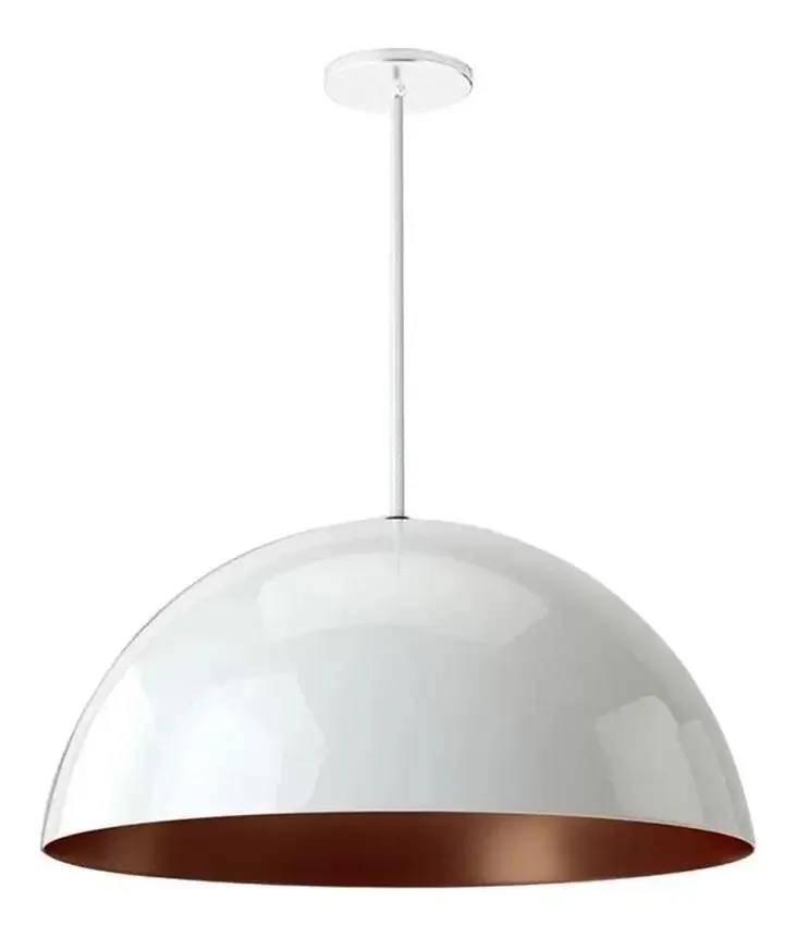 Pendente Orbi Branco E Bronze 60cm Orluce
