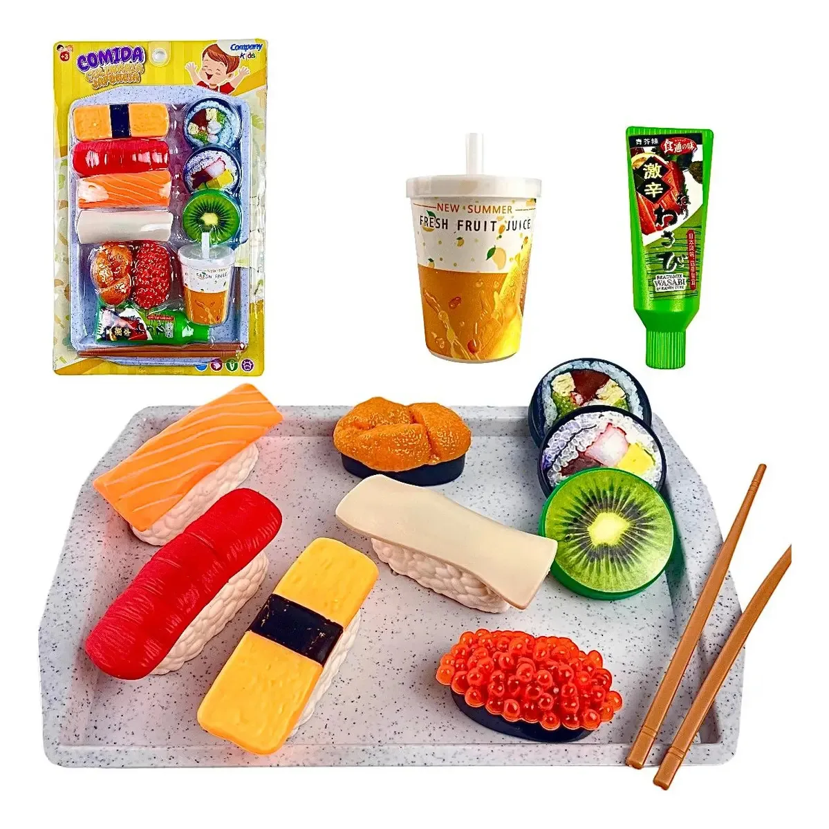 Brinquedo Kit Comida Japonesa Sushi Culinária Cozinha