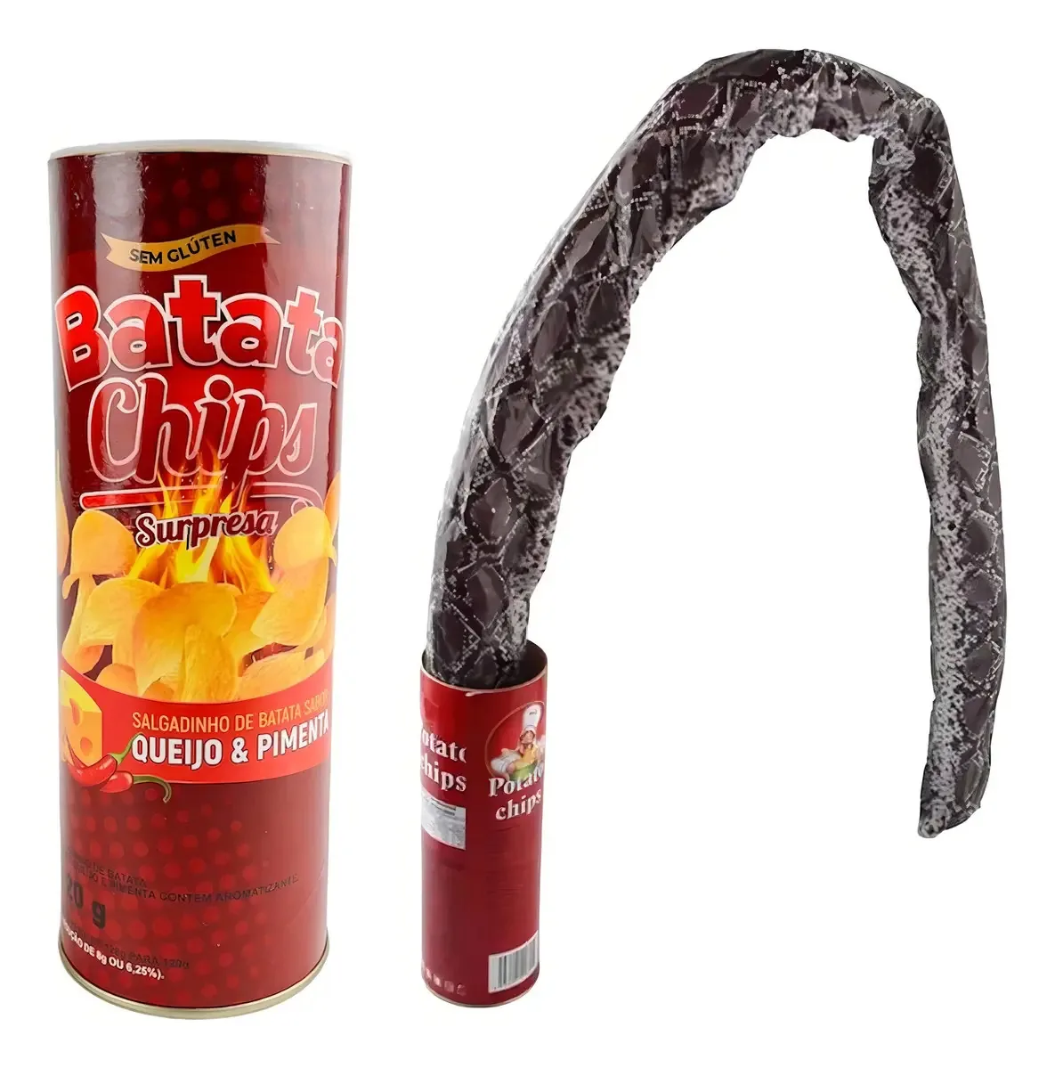 Batata Divertida Pote Susto Cobra Pula Quando Abre Pegadinha