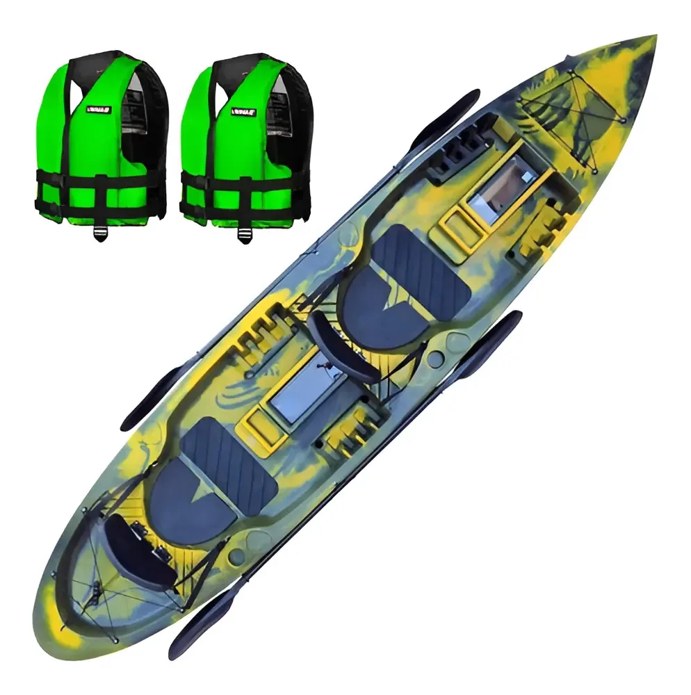 Caiaque Duplo New Foca Standard Com Remos 2 Cor Verde Camuflado