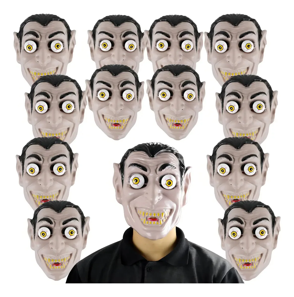 12 Máscaras Dracula Vampiro Terror Halloween Dia Das Bruxas