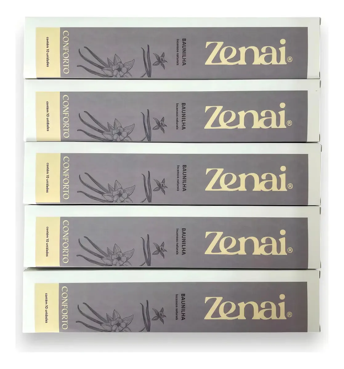 Zenai - 10 Incensos Baunilha Artesanal Premium 100% Natural