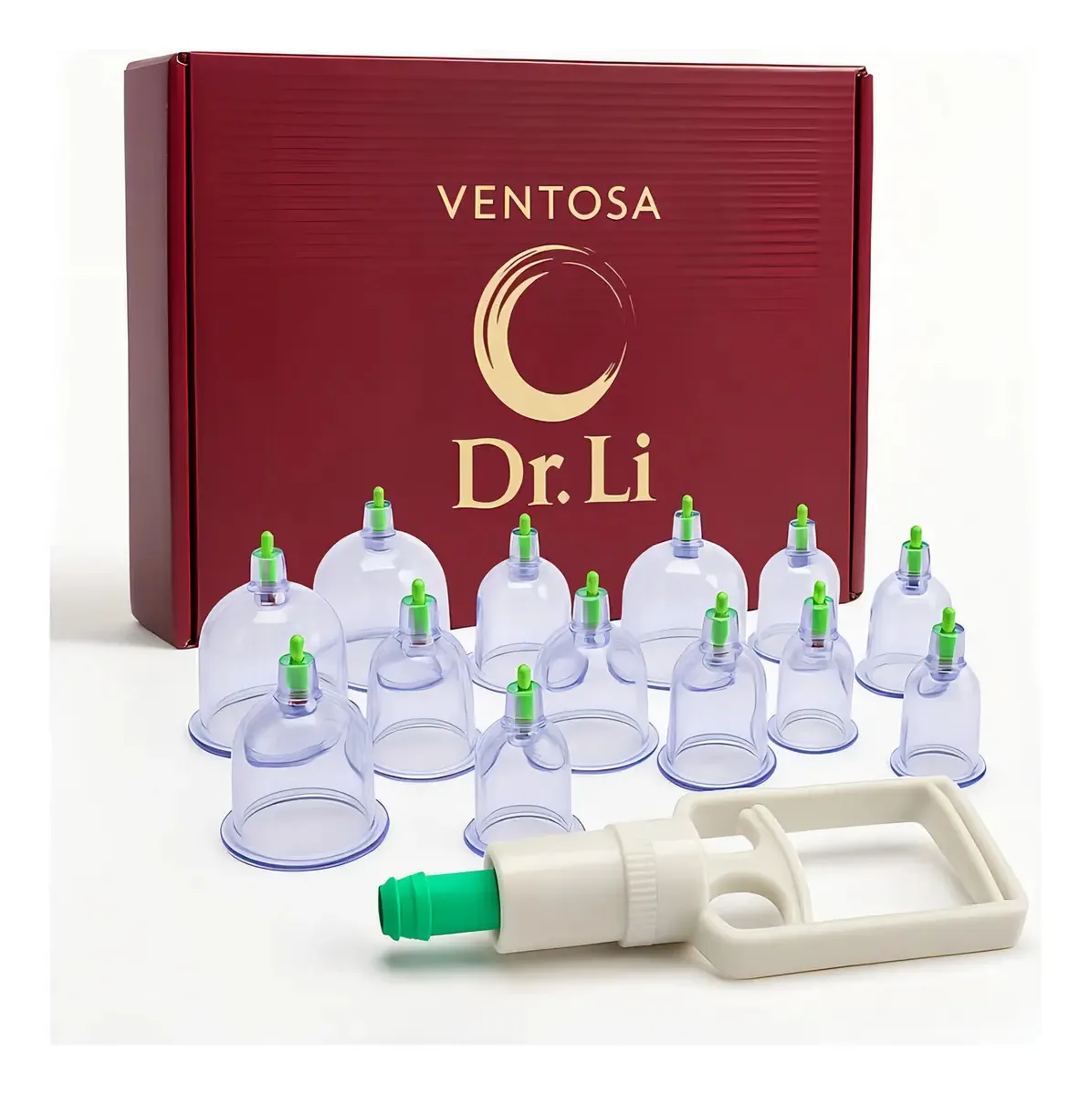 Kit 12 Ventosas Massagem Ventosaterapia Bomba Dr. Li