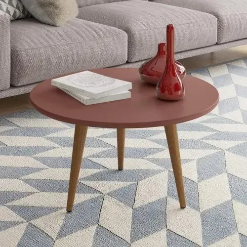 Mesa Centro Skinny Patrimar Móveis Terracota Hcwt