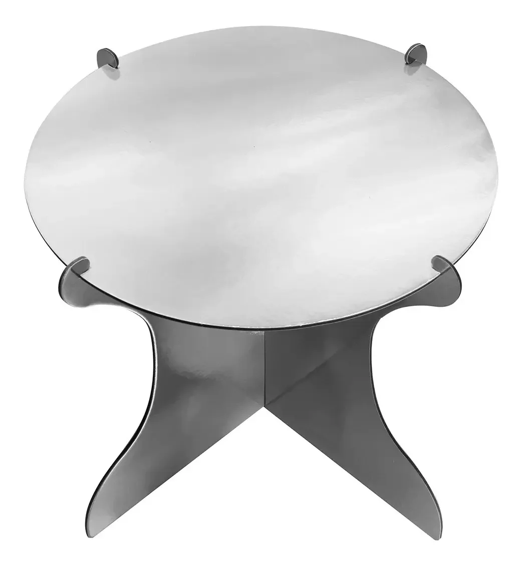 Boleira Desmontavel Papel Prata 28x22cm Silver