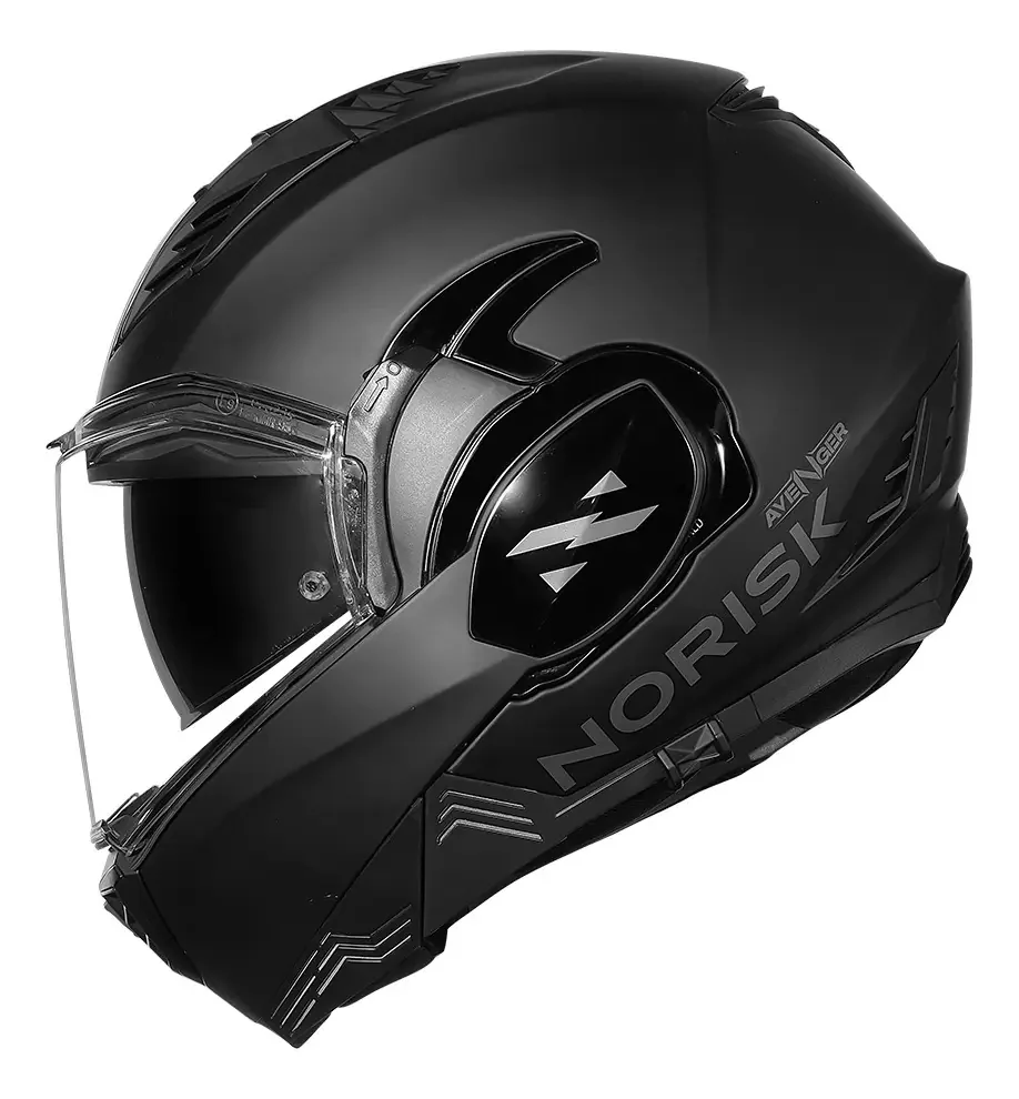 Capacete Norisk Avenger Monocolor Preto Fosco Tamanho Do Capacete 58