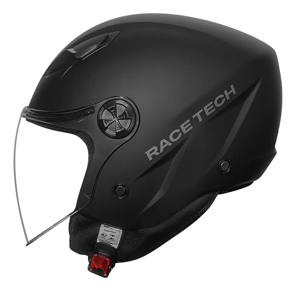 Capacete Race Tech Play Monocolor Preto Fosco Tamanho Do Capacete 54