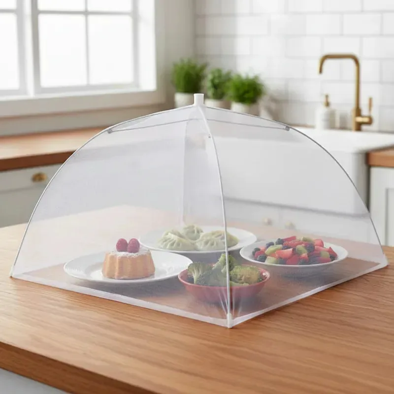 5 Und Protetor Alimento Mosquiteiro Retrátil Bolo Fruta 43cm Branco