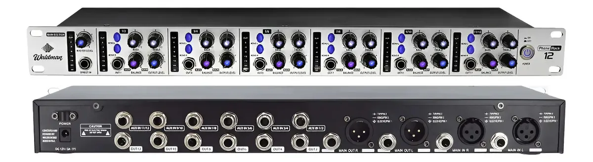 Amplificador de Fone Waldman PHR-12 12 Canais Rack Conector Jack