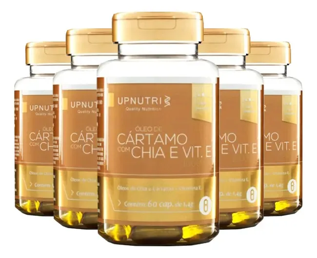 Óleo De Cártamo Com Chia E Vit E 5x 60 Cápsulas Upnutri