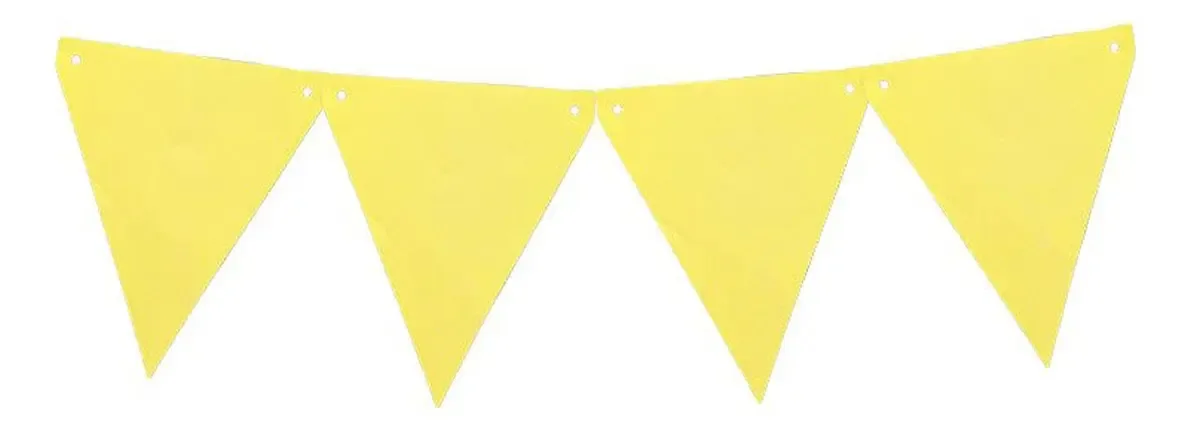 Bandeirola Bandeirinhas Amarelo Candy Lisa 12 Unidades