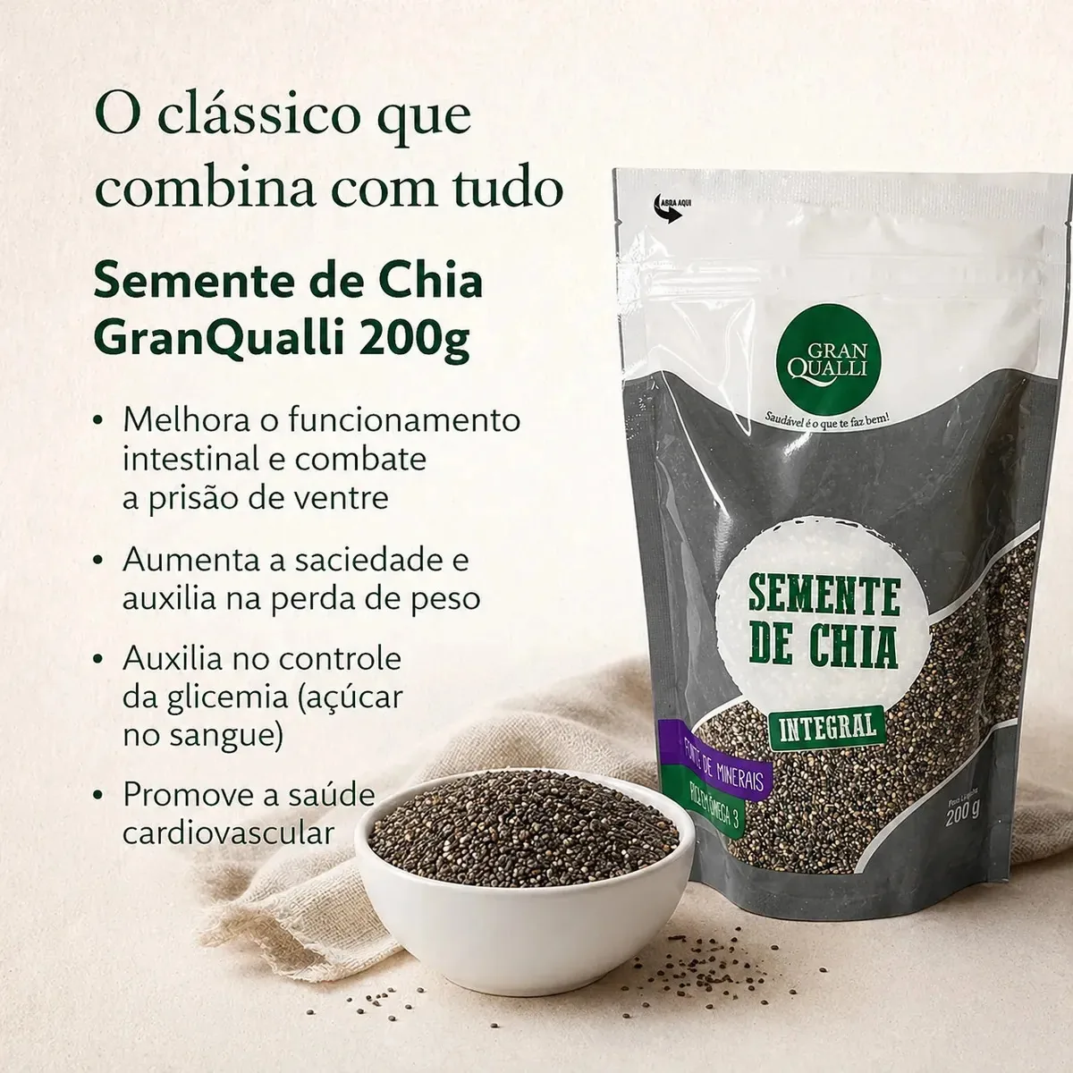 Semente De Chia Granqualli 200g
