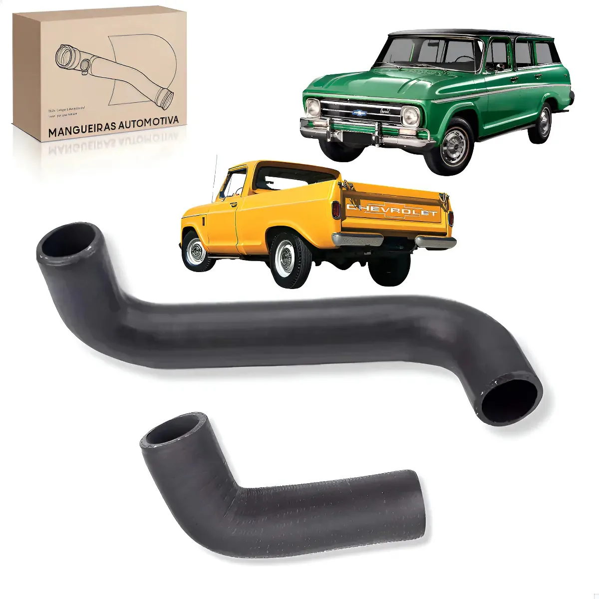 Kit Mangueiras Radiador C10 Veraneio 6 Cc 6 Cilindros