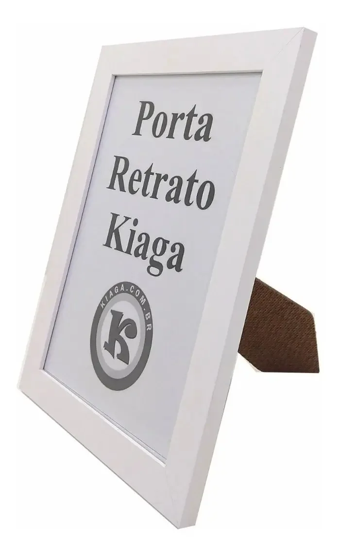 Kit 10 Porta Retratos 10x15cm Moldura Lisa Revestida E Pvc Cor Branco