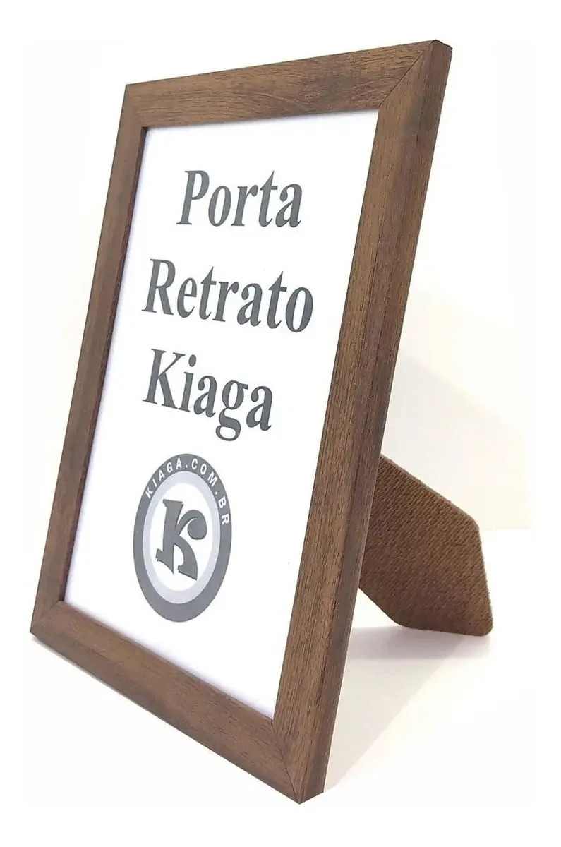 Kit 10 Porta Retratos 10x15cm Moldura Lisa Revestida E Vidro Cor Marrom