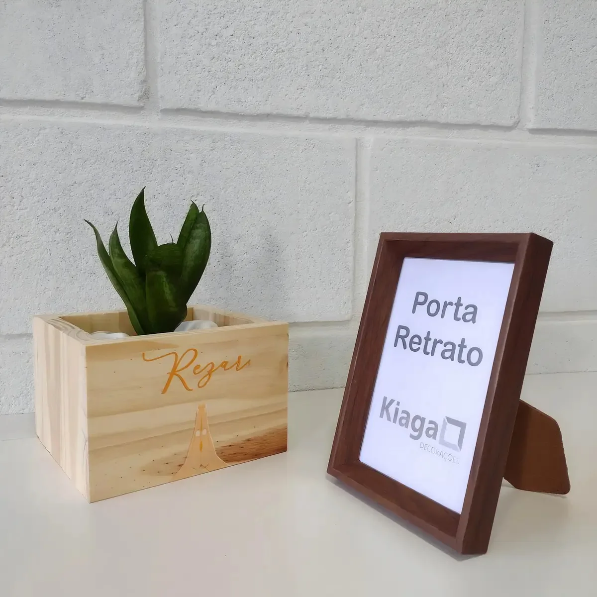 Kit 10 Porta Retratos 10x15cm Com Moldura Chanfrada E Pvc Cor Marrom