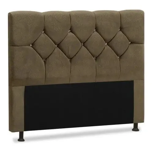 Cabeceira Solteiro 90cm França Wt Nogal/bege