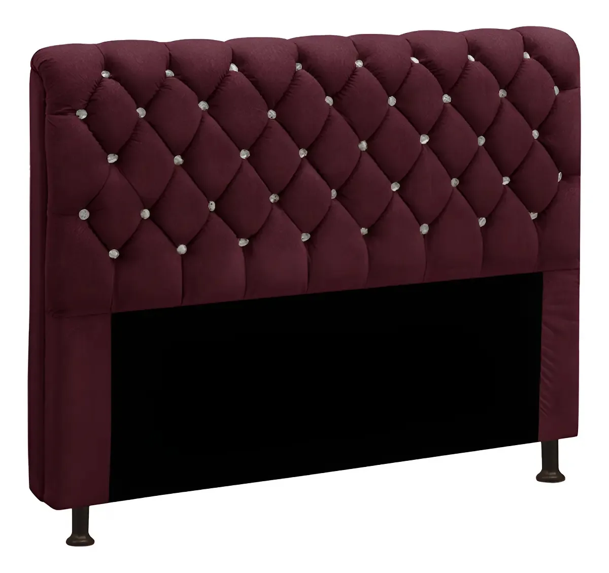 Cabeceira Estofada Fernanda 1,60 Queen Shop Das Cabeceiras Cor Vinho