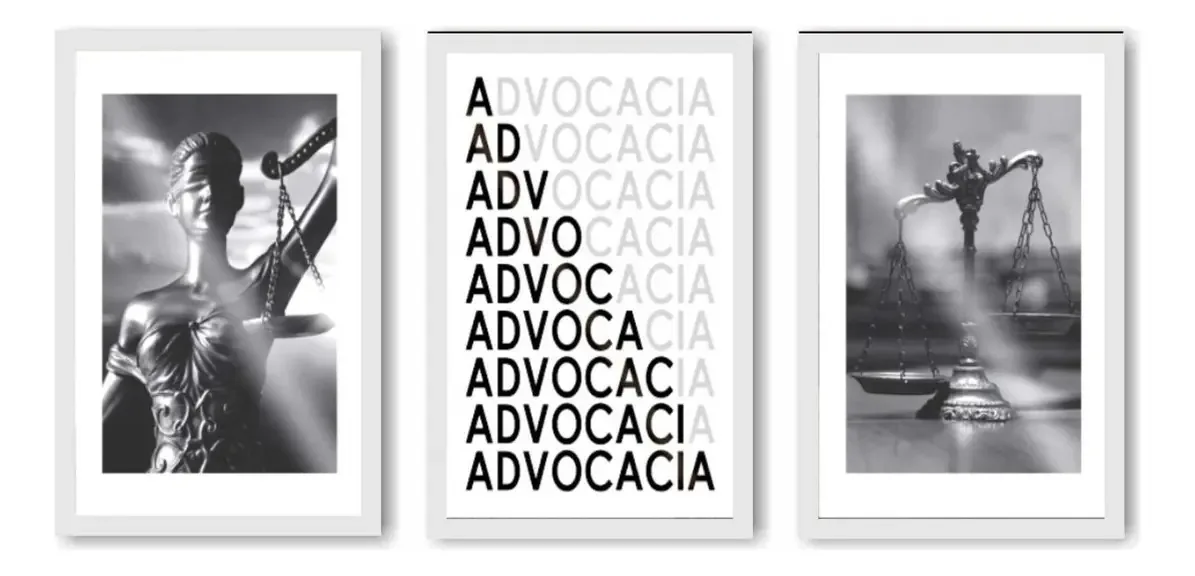 Quadros Decorativos Advocacia Direito Branca