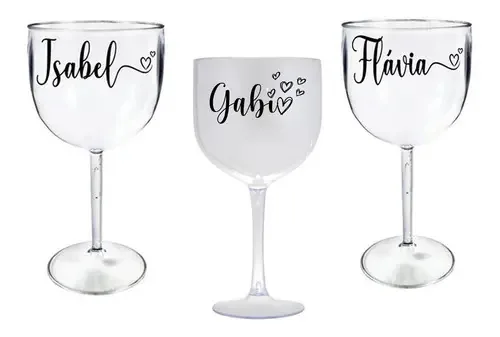 10 Tacas Gin Personalizadas Hiperfesta 600ml Cor Transparente