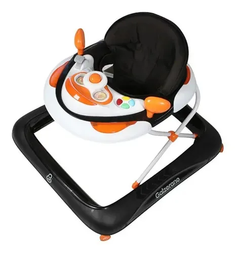 Andador Infantil Galzerano Liam + 6 Meses Preto E Laranja