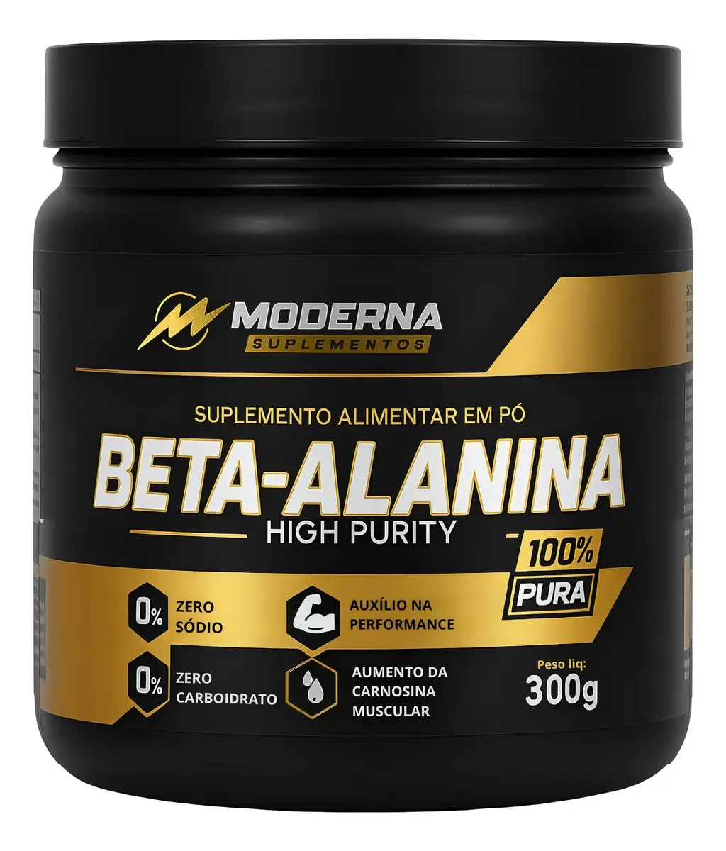 Beta Alanina Moderna Suplementos Pó 300g Sem Sabor