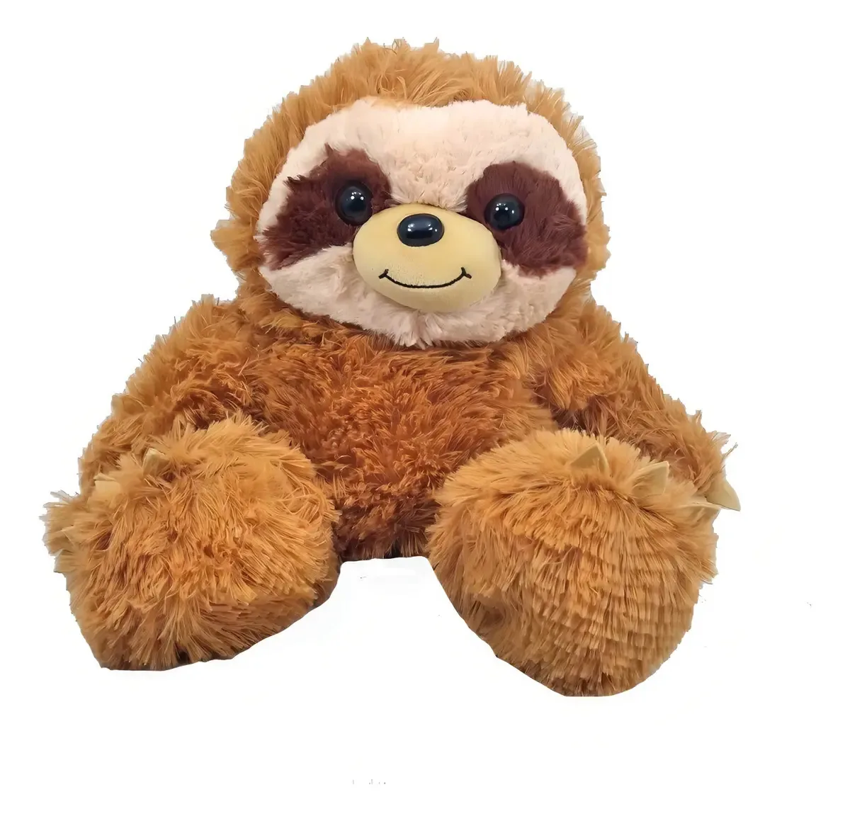Bicho Preguiça Pelúcia 28 Cm Altura Sentado Caramelo