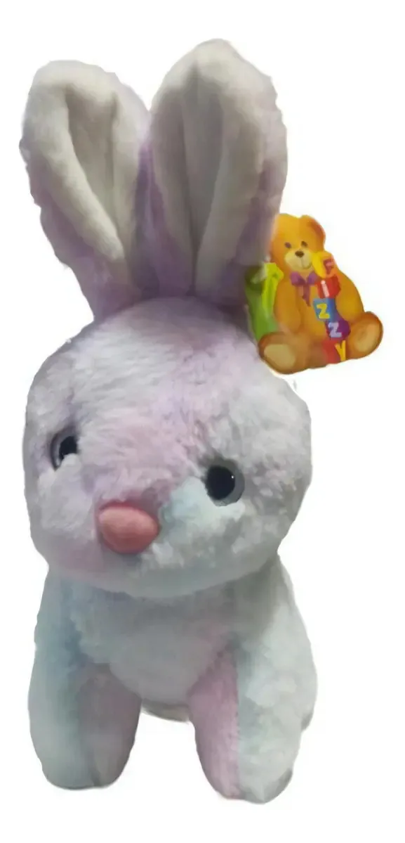 Pelúcia Coelho Colorido 20cm Altura + 10cm Orelhas - Fizzy