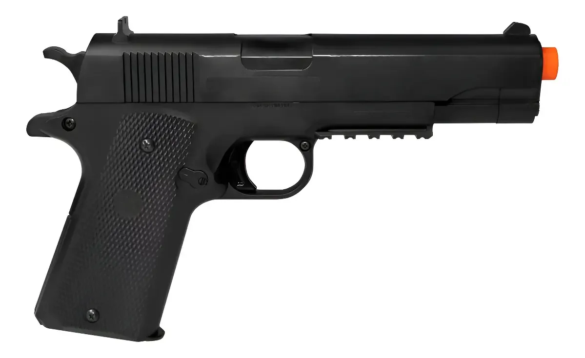 Pistola Airsoft Spring S1911 M1911 Polímero 6mm - Qgk Preto 6 Mm