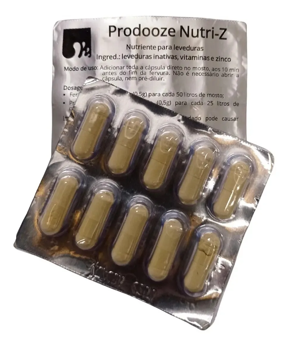 Nutriente Prodooze Nutri-Z para Levedura – Pack com 10 Cápsulas