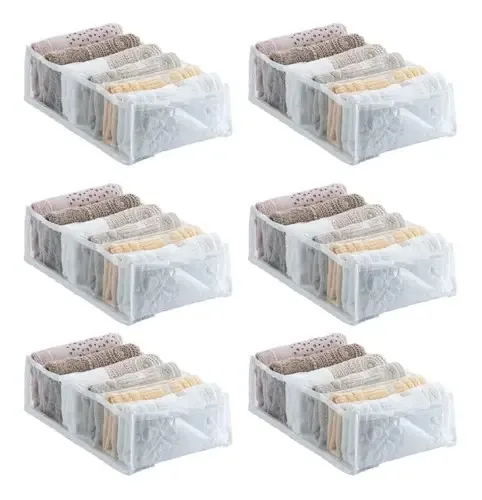 Kit 6 Colmeias Organizadoras Transparentes 10x20x30 Gaveta